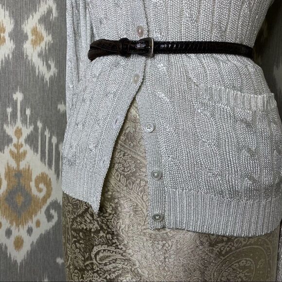 Vintage Ralph Lauren Soft Gold Jaquard Pencil Skirt